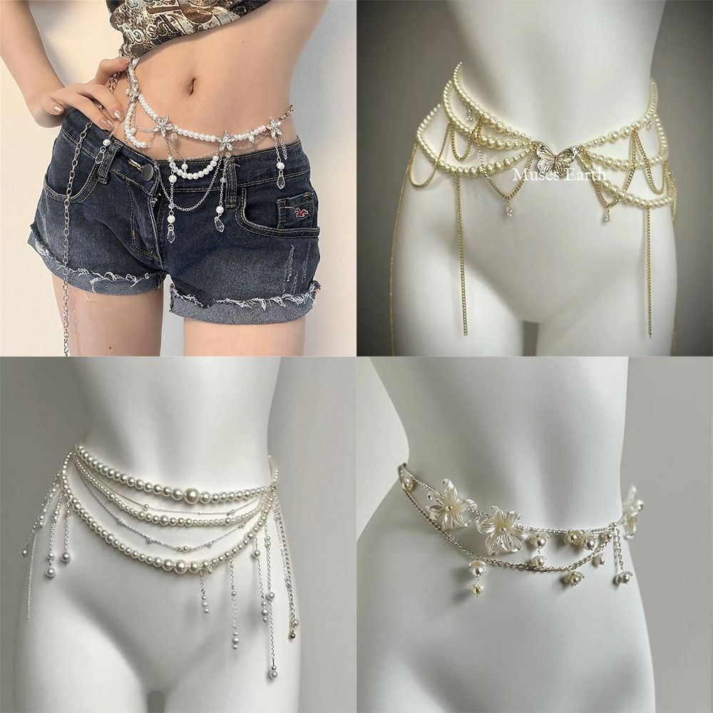 Ethnic Fashion Collection - Модные элегантные жемчужные поясные цепочки, аксессуар