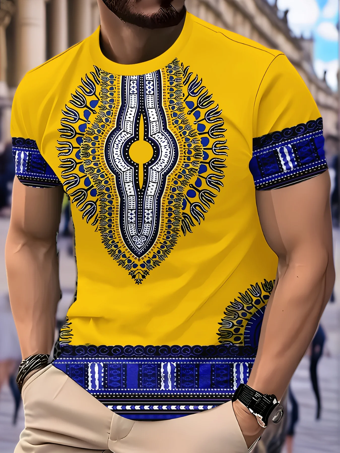 Винтажная мужская футболка с а – обзор и цена Dashiki Shirt Men