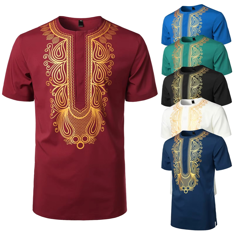 Модная мужская дизайнерская фу – обзор и цена Dashiki Shirt Men