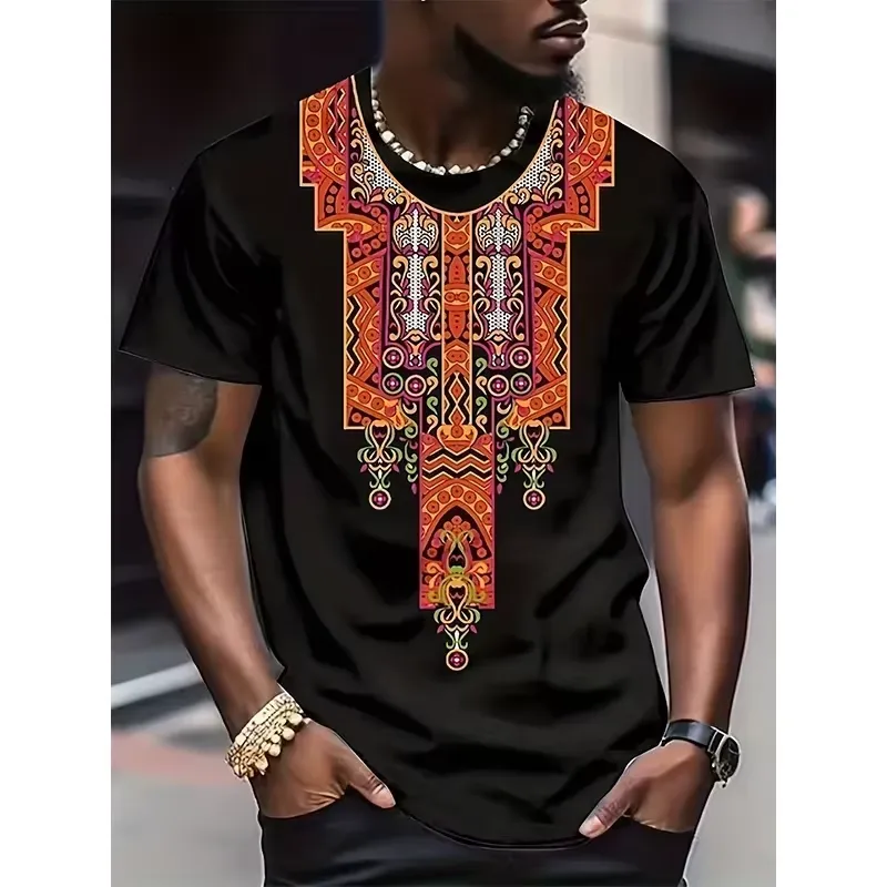 Футболка с африканским этничес – обзор и цена Dashiki Shirt Men